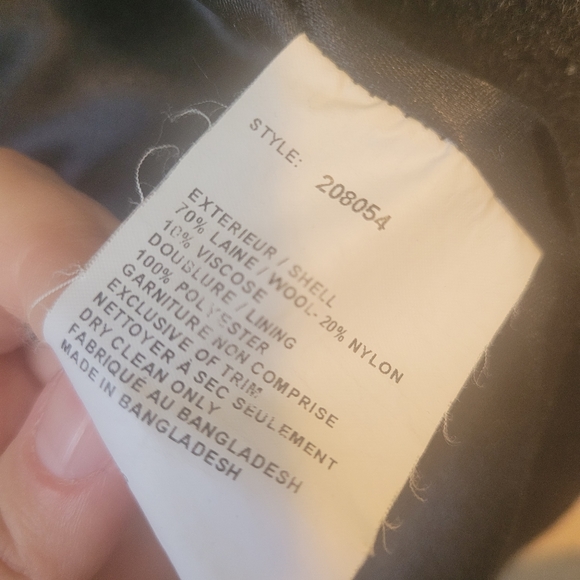 Grey Short Wool Blend Jacket with Oversized Buttons - Picture 3 of 3